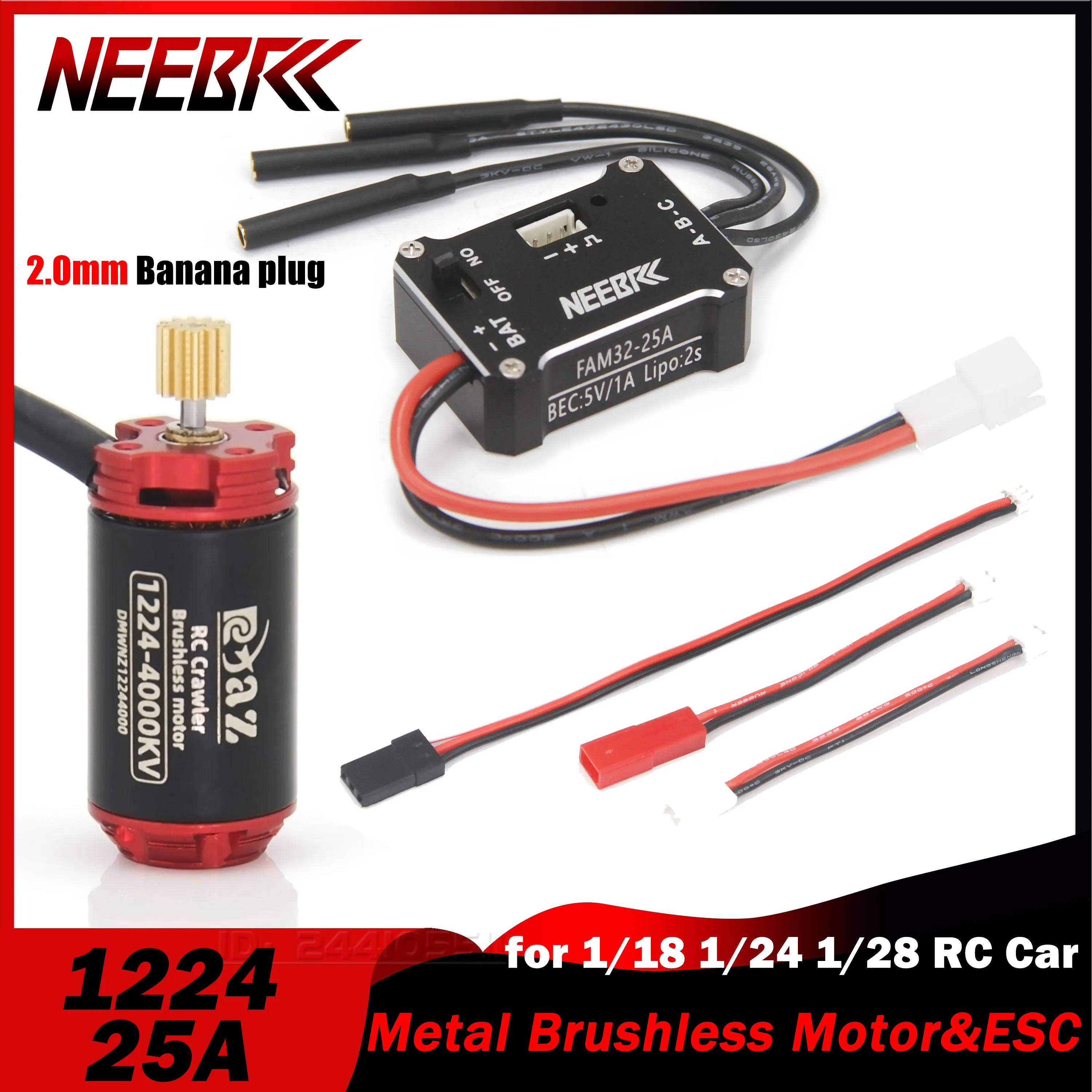 NEEBRC 1224 Гусеничный бесщеточный двигатель 25 А ESC Металл 5 В/1 А для 1/18/ 1/24 1/28 SCX24 FMS RC Mini Drift Car 1212 1621 Деталь обновления
NEEBRC 1224 Гусеничный бесщеточный двигатель 25 А ESC Металл 5 В/1 А для 1/18/ 1/24 1/28 SCX24 FMS RC Mini Drift Car 1212 1621 Деталь обновления