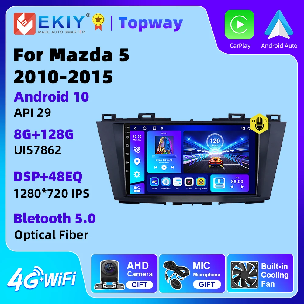 Автомагнитола EKIY для Mazda 5 2010-2015, 2 Din, мультимедийный плеер, GPS-навигация, стерео, Android 10, авто BT DSP Carplay
Автомагнитола EKIY для Mazda 5 2010-2015, 2 Din, мультимедийный плеер, GPS-навигация, стерео, Android 10, авто BT DSP Carplay