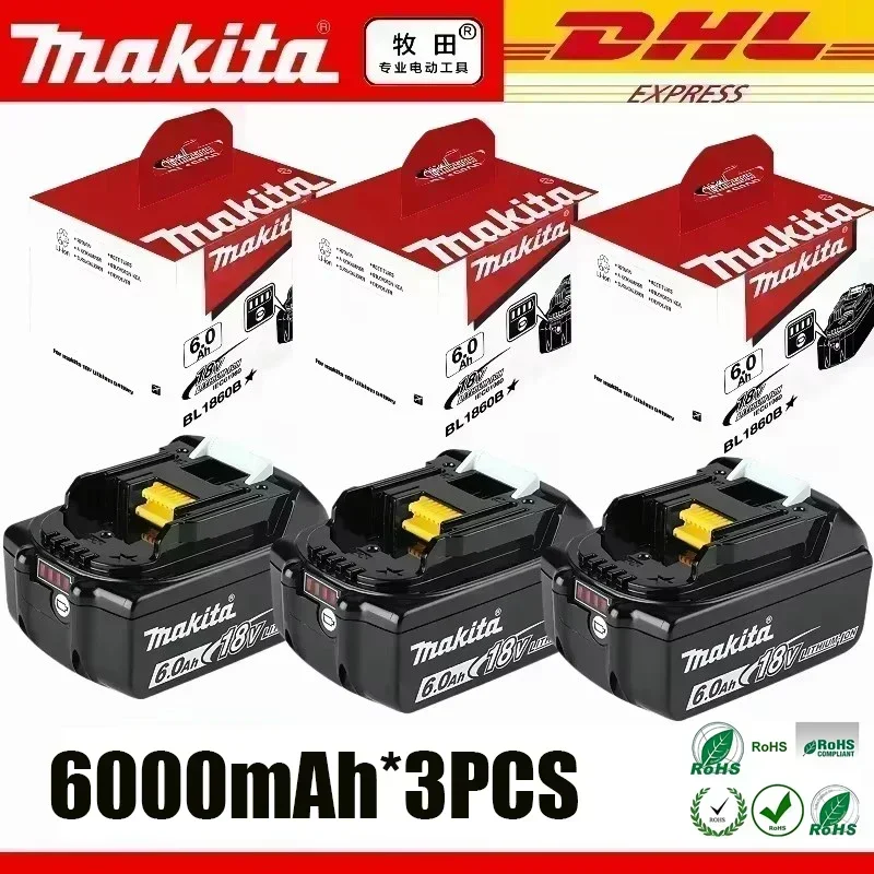 100% оригинальная аккумуляторная батарея Makita 18 В 6,0 Ач, для Makita BL1840B BL1850 BL1850B, аккумулятор для электроинструментов
100% оригинальная аккумуляторная батарея Makita 18 В 6,0 Ач, для Makita BL1840B BL1850 BL1850B, аккумулятор для электроинструментов