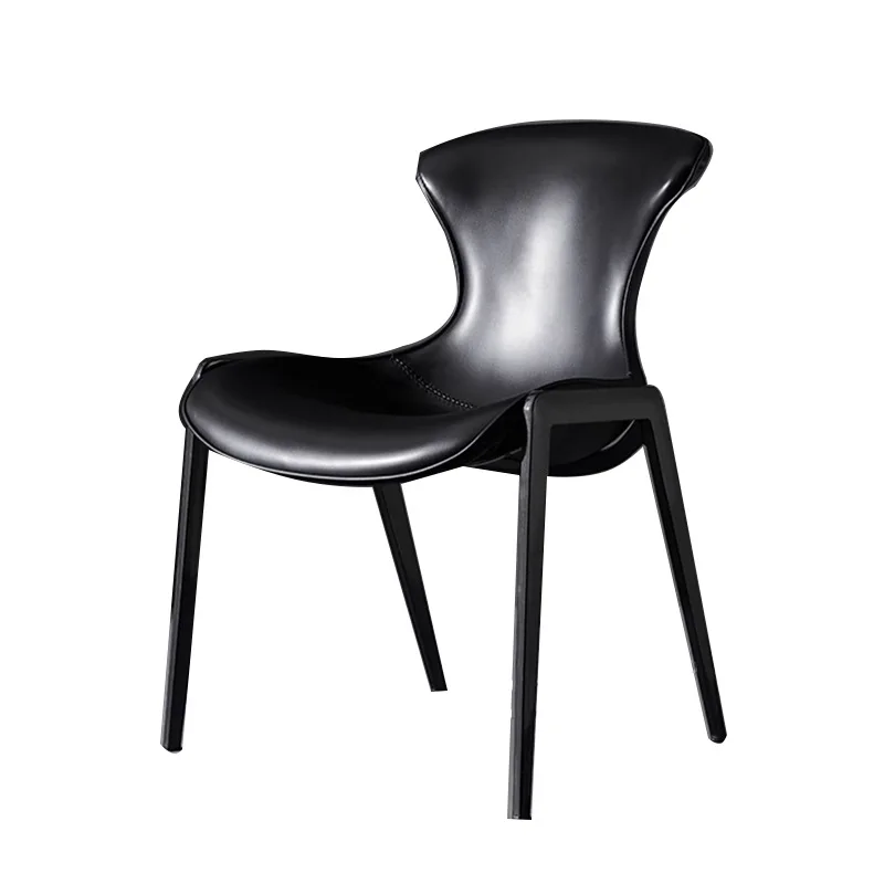 Italian minimalist saddle leather dining chair home chair black back chair simple art high-end dining table stool
Italian minimalist saddle leather dining chair home chair black back chair simple art high-end dining table stool