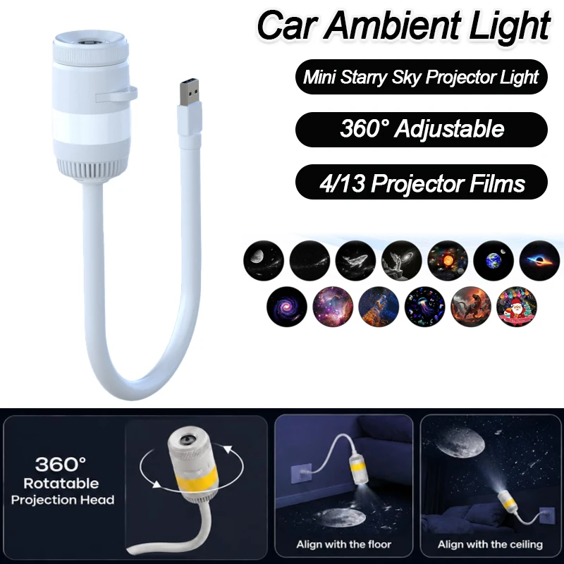NEW Car Ambient Light 2-in-1 Galaxy Projector Night Light USB Star Projector with Adjustable Brightness for Car Bedroom
NEW Car Ambient Light 2-in-1 Galaxy Projector Night Light USB Star Projector with Adjustable Brightness for Car Bedroom
