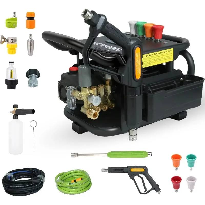 Portable 100Bar High Pressure Washer 2.3GPM Electric Car Washer with Foam Cannon for Car Cleaning Patio Garden
Portable 100Bar High Pressure Washer 2.3GPM Electric Car Washer with Foam Cannon for Car Cleaning Patio Garden