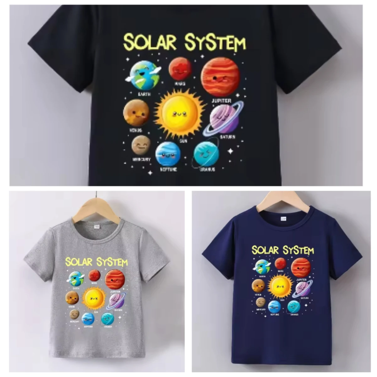 Summer Baby Boy Clothes Child Girls Casual Solar System Planets Print T-shirts Kids Fashion Collar Short Sleeve High
Summer Baby Boy Clothes Child Girls Casual Solar System Planets Print T-shirts Kids Fashion Collar Short Sleeve High