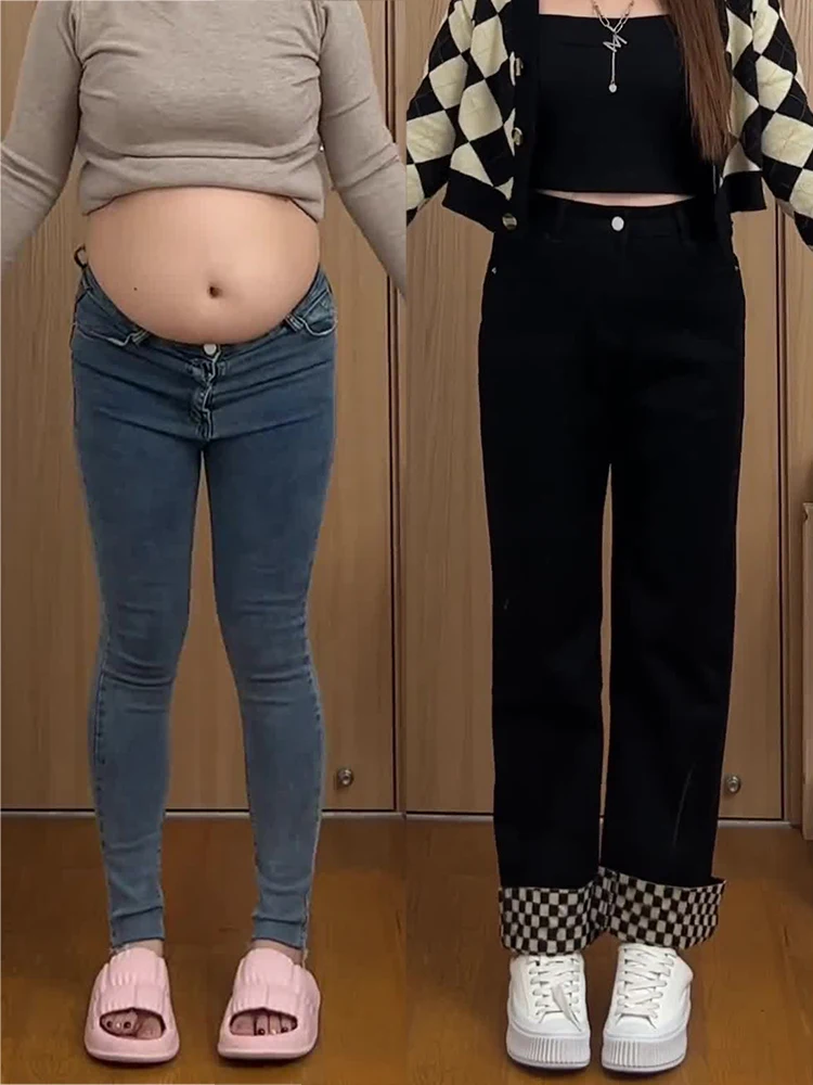 High Waist Fce Lined Plaid Wide Leg Jeans Women plus Size Autumn Winter Slimming Trousers Casual High Waist Denim Pants
High Waist Fce Lined Plaid Wide Leg Jeans Women plus Size Autumn Winter Slimming Trousers Casual High Waist Denim Pants