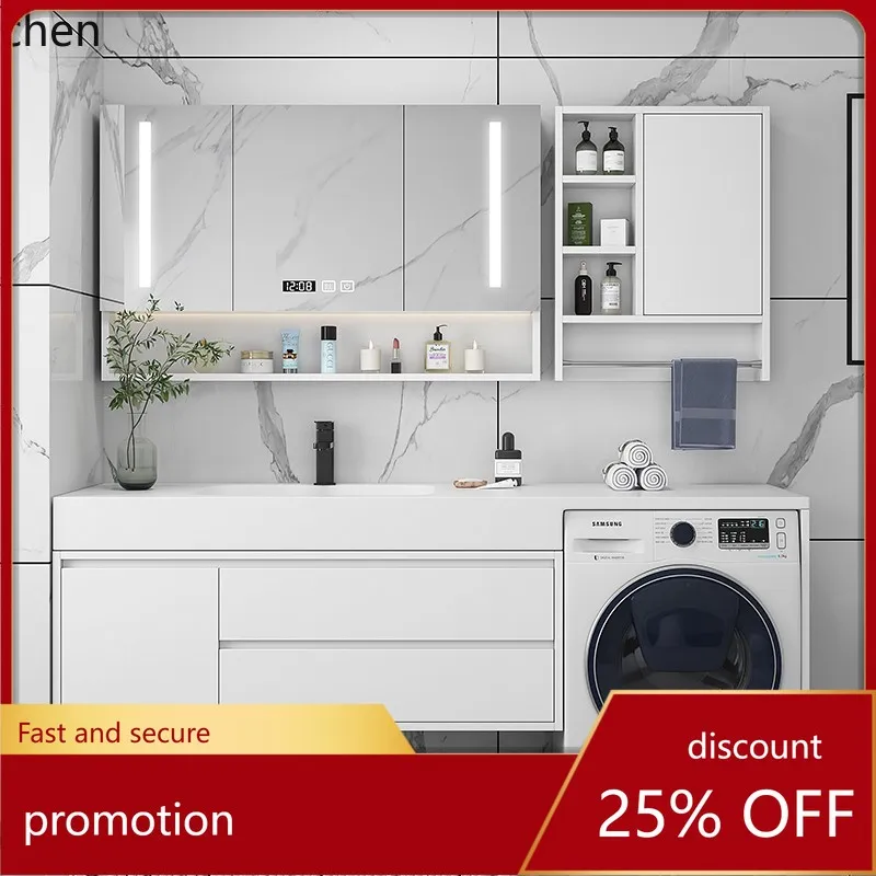 HXL Integrated Basin Bathroom Cabinet Set Cream Style Washing Machine Cabinet Solid Wood Washbasin
HXL Integrated Basin Bathroom Cabinet Set Cream Style Washing Machine Cabinet Solid Wood Washbasin