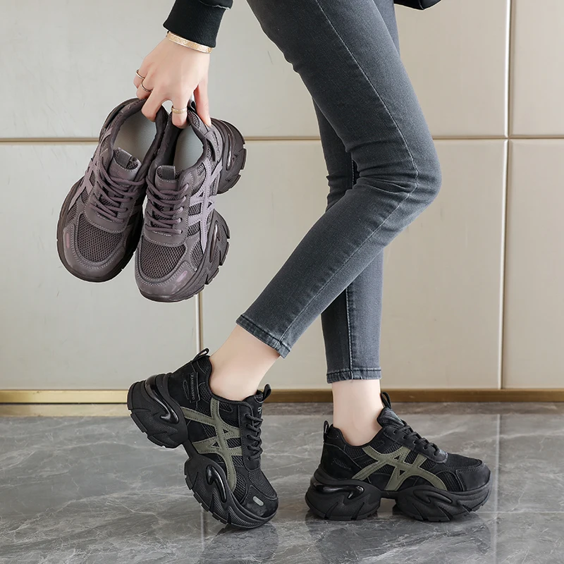 Women's Dad Shoes Thick Sole Breathable Mesh Upgraded Version Spring 2026 Casual Sports Sneakers Comfortable round Toe
Women's Dad Shoes Thick Sole Breathable Mesh Upgraded Version Spring 2026 Casual Sports Sneakers Comfortable round Toe
