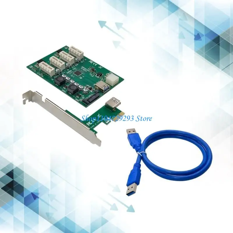 Y2GD Desktop PCIe to PCI-E 4 Ports 1X USB Extended Card 1 To 4 Graphics Card Expansion Riser ASM1184E
Y2GD Desktop PCIe to PCI-E 4 Ports 1X USB Extended Card 1 To 4 Graphics Card Expansion Riser ASM1184E
