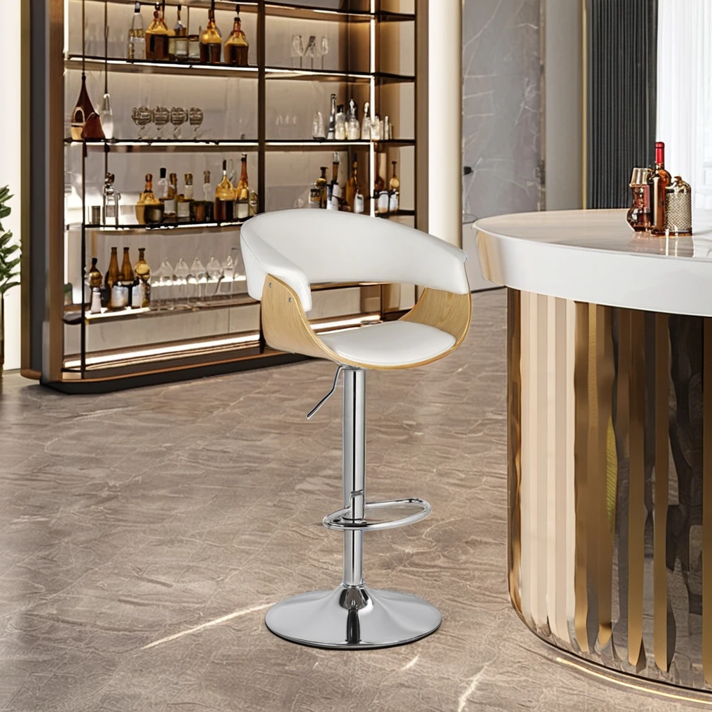 High-End Modern Bar Stools Wood and White PU Leather for Home Restaurant Cafe Kitchen or Hotel-Versatile Fashion Design
High-End Modern Bar Stools Wood and White PU Leather for Home Restaurant Cafe Kitchen or Hotel-Versatile Fashion Design