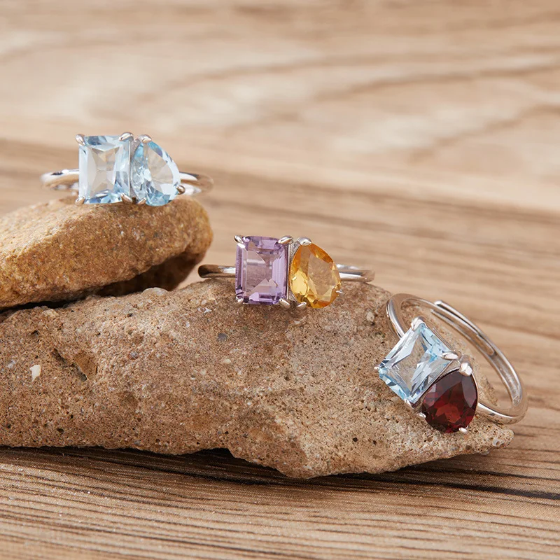 Кольцо GL с натуральными топазом, гранатом, аметистом и цитрином для женщин, из стерлингового серебра S925, с двумя основными камнями, цветные драгоценные камни, аксессуар
Кольцо GL с натуральными топазом, гранатом, аметистом и цитрином для женщин, из стерлингового серебра S925, с двумя основными камнями, цветные драгоценные камни, аксессуар