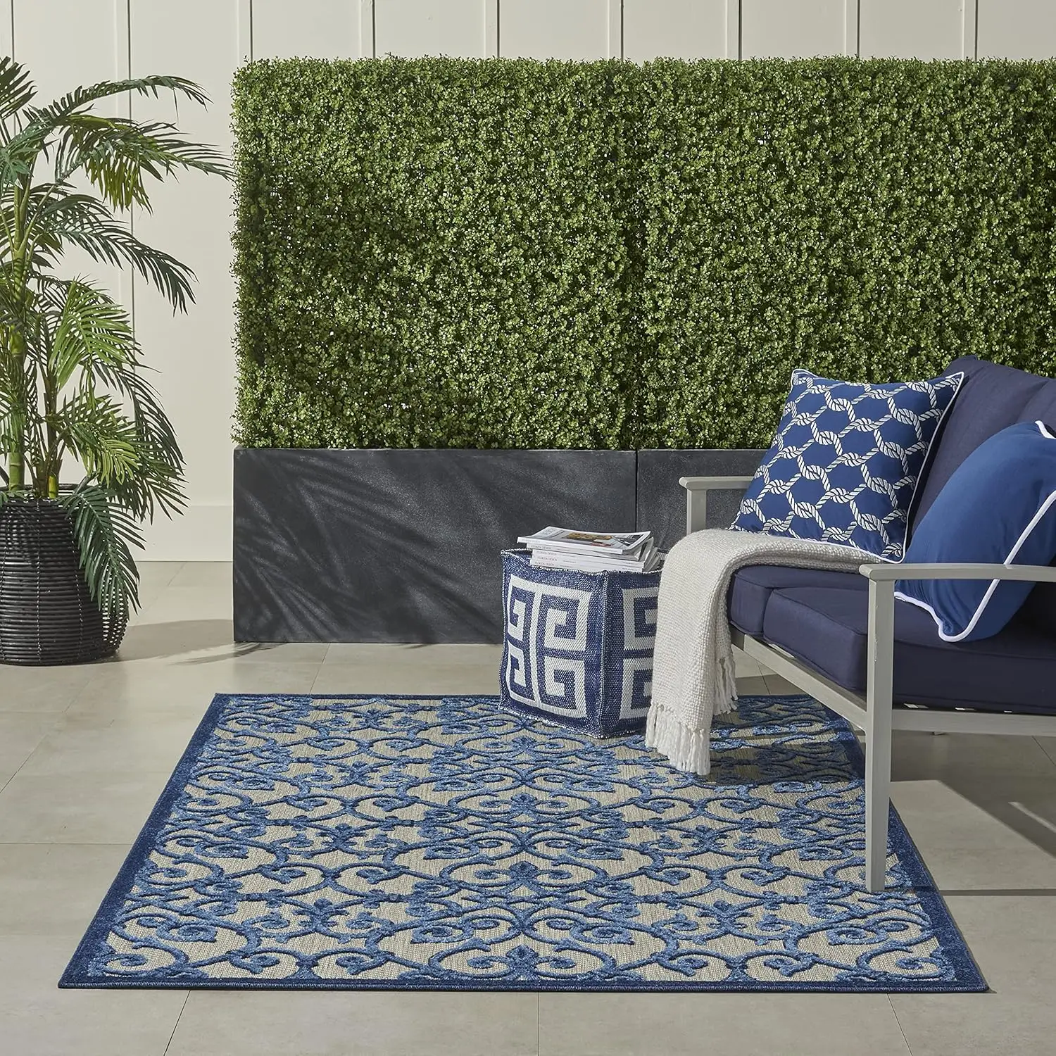 Ha Indoor/Outdoor Grey/Blue 3'6"" X 5'6"" Area Rug, Transitional, French Country, Easy Cleaning, Non Shedding, Bed Room,
Ha Indoor/Outdoor Grey/Blue 3'6"" X 5'6"" Area Rug, Transitional, French Country, Easy Cleaning, Non Shedding, Bed Room,