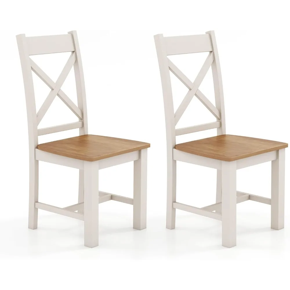Wooden Dining Chairs Set of 2, Farmhouse Kitchen Chairs with High Cross Back, Rubber Wood Frame, Modern Dining Room Chairs, Arm
Wooden Dining Chairs Set of 2, Farmhouse Kitchen Chairs with High Cross Back, Rubber Wood Frame, Modern Dining Room Chairs, Arm