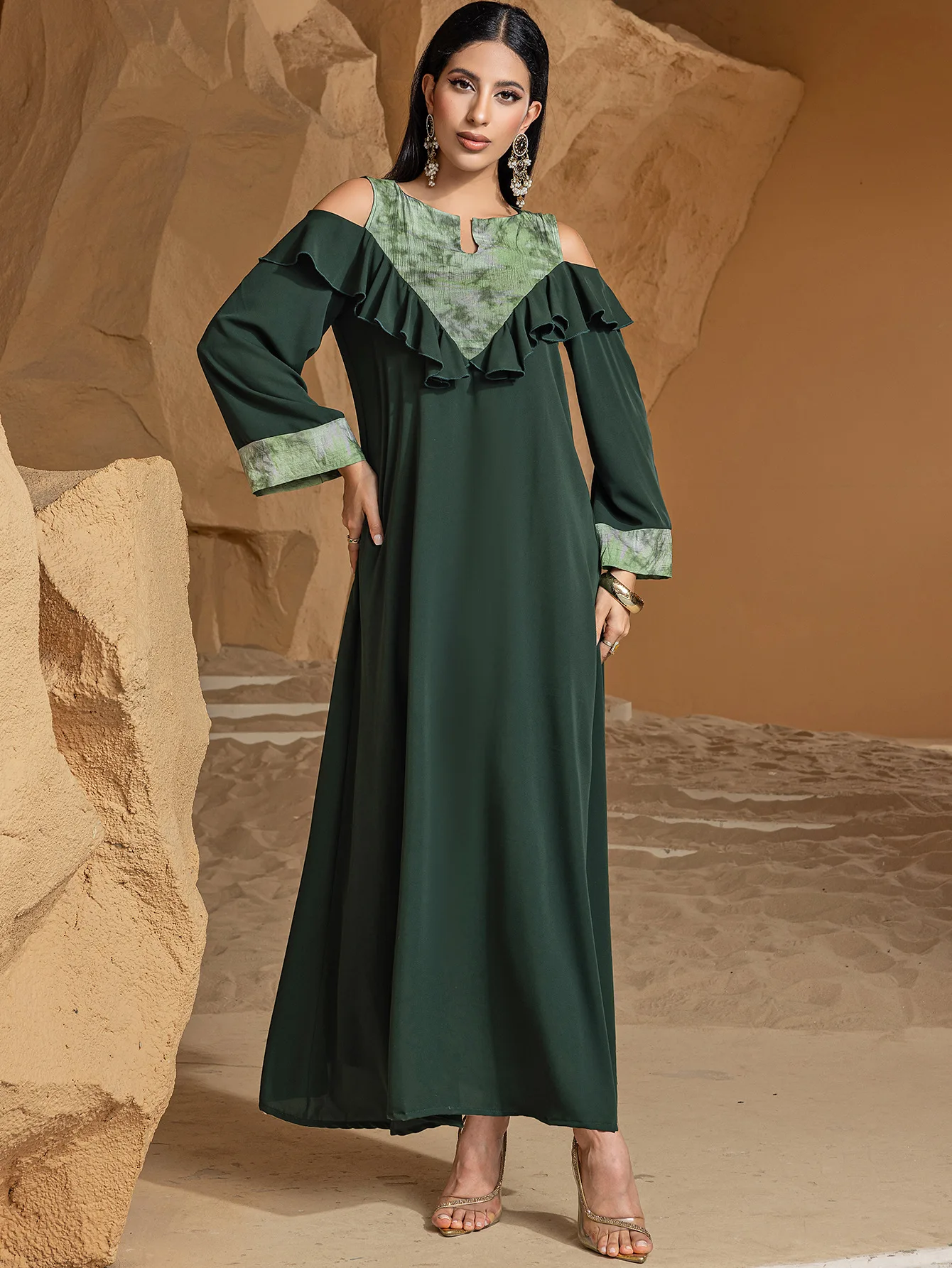 Morocco Muslim Abayas Fashion Women Ruffles Maxi Dress Cold Shoulder Evening Party Kaftan Turkey Musulmane Femme Prom Vestidos
Morocco Muslim Abayas Fashion Women Ruffles Maxi Dress Cold Shoulder Evening Party Kaftan Turkey Musulmane Femme Prom Vestidos