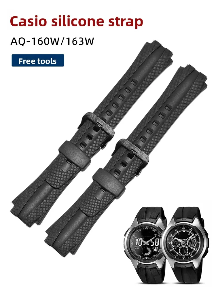 Silicone Watch Strap for Casio AQ-160W 163W Sports Wind Black Replacement Strap 17mm
Silicone Watch Strap for Casio AQ-160W 163W Sports Wind Black Replacement Strap 17mm