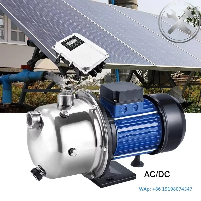AC DC Hybrid 0.75KW Brushless Solar Surface Water Pump for Garden Use
AC DC Hybrid 0.75KW Brushless Solar Surface Water Pump for Garden Use