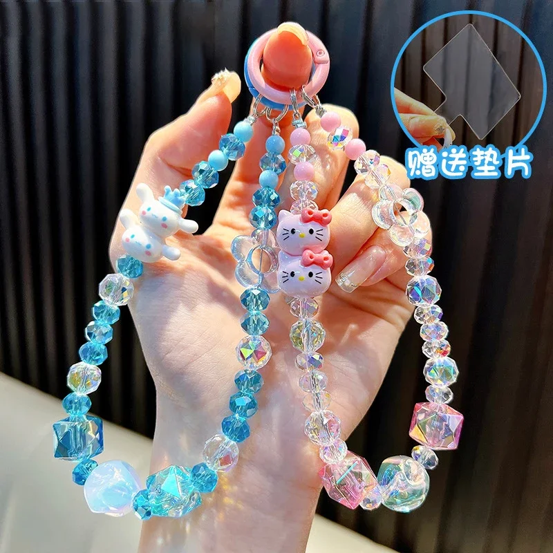 Sanrio Kawaii Hello Kitty Phone Chain W/Card Beads Cartoon Melody Charm Wrist Strap Earphone Case Pendant Bag Accessories Gift
Sanrio Kawaii Hello Kitty Phone Chain W/Card Beads Cartoon Melody Charm Wrist Strap Earphone Case Pendant Bag Accessories Gift