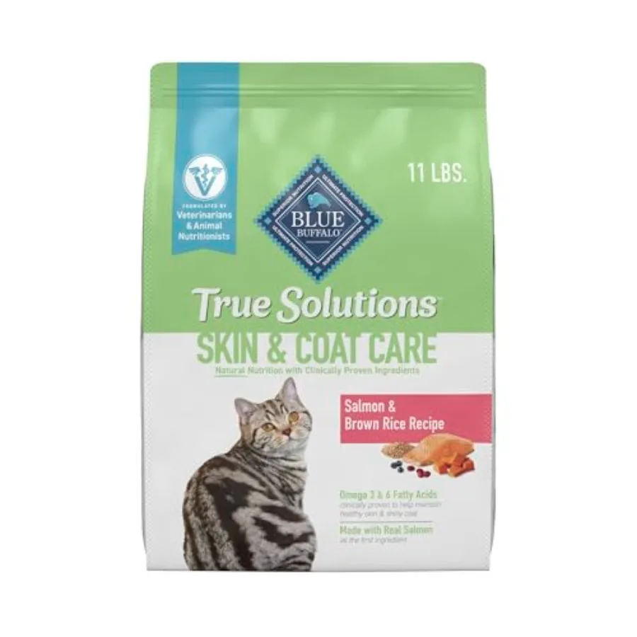 True Solutions Skin and Coat Care Natural Dry Cat Food for Adult Cats Salmon 11-lb. Bag
True Solutions Skin and Coat Care Natural Dry Cat Food for Adult Cats Salmon 11-lb. Bag