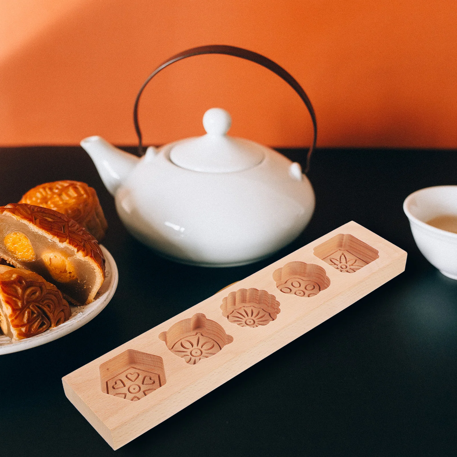 Wooden Moon Baking Chinese Festival Pastry Diy Cookie Tool Natural Non-Stick Wood Molding Kit For Mid-Autumn Festival Kitchen 
Wooden Moon Baking Chinese Festival Pastry Diy Cookie Tool Natural Non-Stick Wood Molding Kit For Mid-Autumn Festival Kitchen