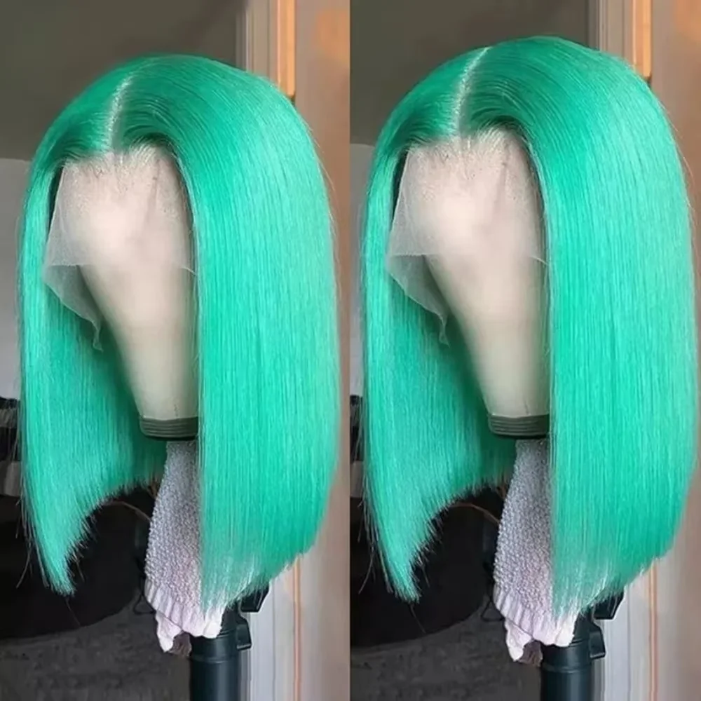 Geeta Light Green Bob Wig Human Hair 13x4 Straight Lace Front Bob Wigs 220 Density Short Bob Lace Frontal Colored Wigs for Women
Geeta Light Green Bob Wig Human Hair 13x4 Straight Lace Front Bob Wigs 220 Density Short Bob Lace Frontal Colored Wigs for Women