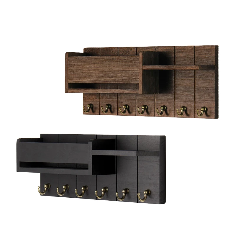 Rustic Wooden Key Holder with Shelf & Sturdy Hooks Wall Mounted Organizer Farmhouse Style for Living Room Hallway Front Door
Rustic Wooden Key Holder with Shelf & Sturdy Hooks Wall Mounted Organizer Farmhouse Style for Living Room Hallway Front Door