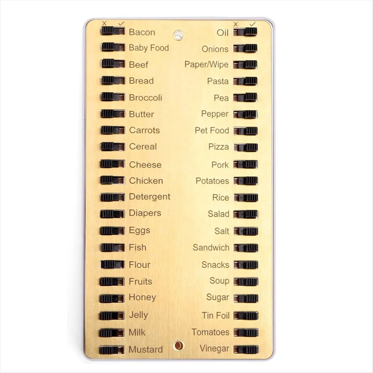 N82R Metal Grocery List,Reusable Shopping List,Metal Sliding Shopping List Memory Reminder Board,Convenient Tools for Home
N82R Metal Grocery List,Reusable Shopping List,Metal Sliding Shopping List Memory Reminder Board,Convenient Tools for Home