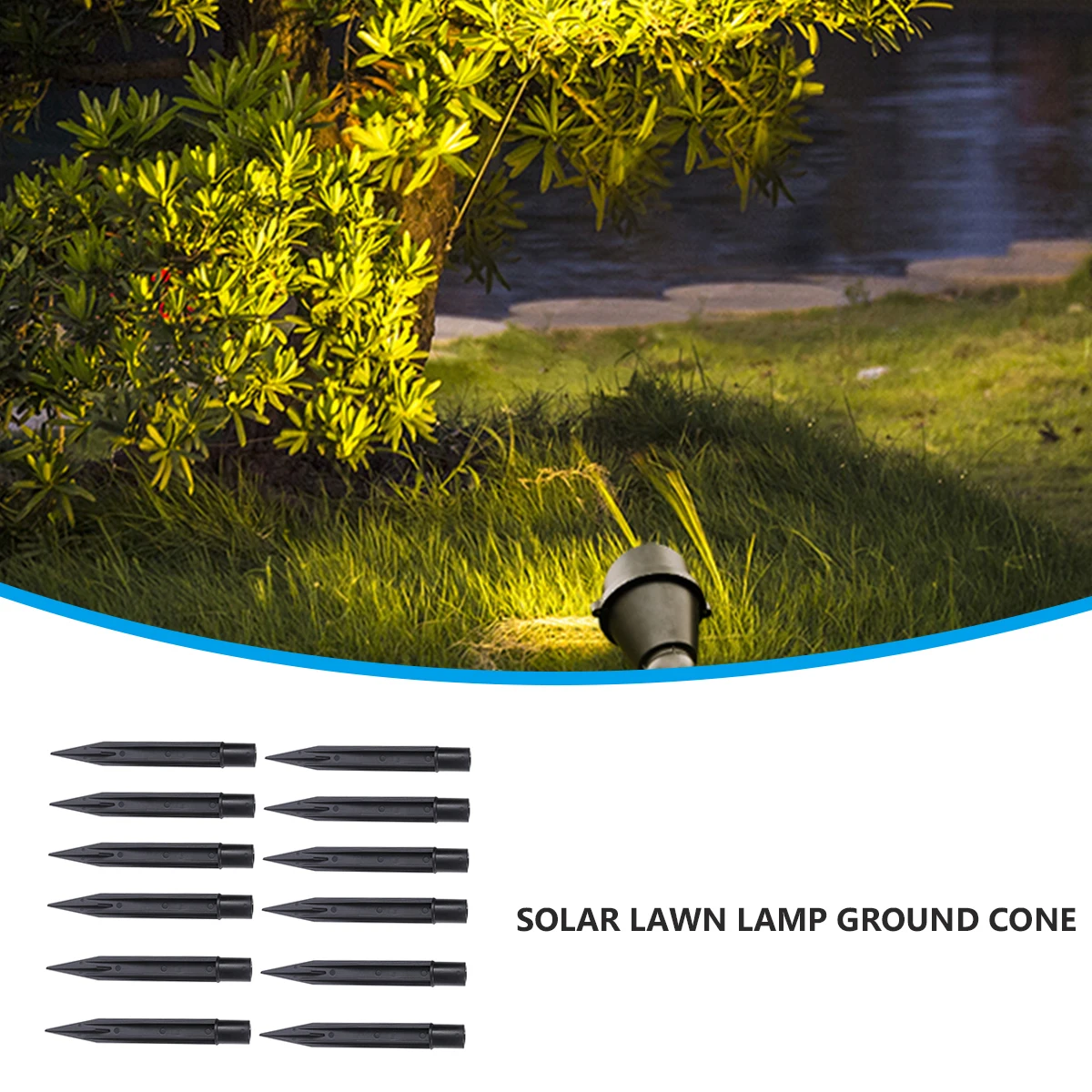 12 Pcs Lawn Lamp Floor Cone Ground Spike Holder Dedicated Plug Landscape Light Spikes
12 Pcs Lawn Lamp Floor Cone Ground Spike Holder Dedicated Plug Landscape Light Spikes