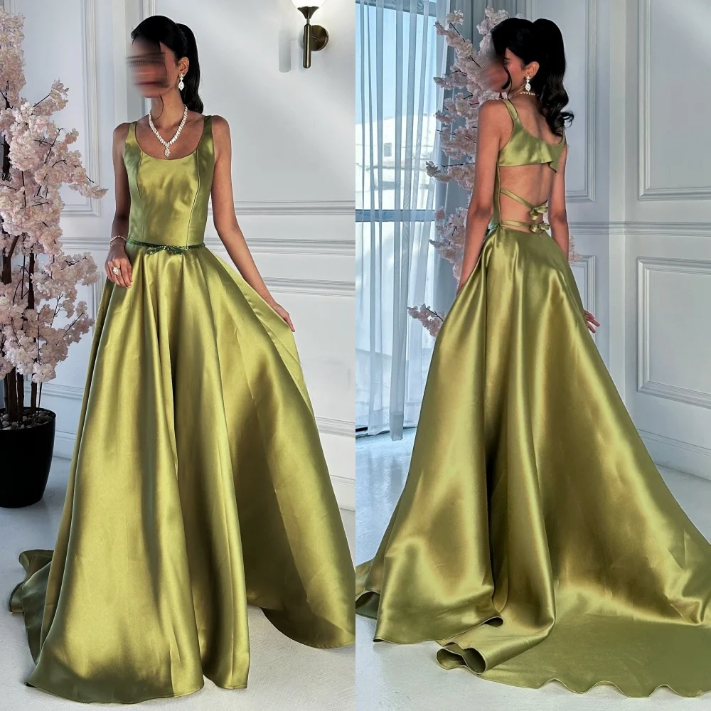 Customized Charmeuse Bow O-Neck A-line Backless Floor-length Bespoke Occasion Charming Prom Women's Evening Party Gown
Customized Charmeuse Bow O-Neck A-line Backless Floor-length Bespoke Occasion Charming Prom Women's Evening Party Gown