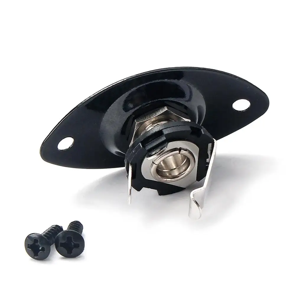 Black Socket Electric Guitar Bass Input Output Jack Replacement Plug 1/4 Inch 6.35mm Stereo Jack Socket Durable Easy Install
Black Socket Electric Guitar Bass Input Output Jack Replacement Plug 1/4 Inch 6.35mm Stereo Jack Socket Durable Easy Install