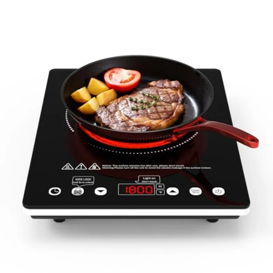 1800W 110V Single Burner Stove with Overheat Protection and Adjustable Power Levels - Portable Ceramic Stove for Kitchen Travel
1800W 110V Single Burner Stove with Overheat Protection and Adjustable Power Levels - Portable Ceramic Stove for Kitchen Travel