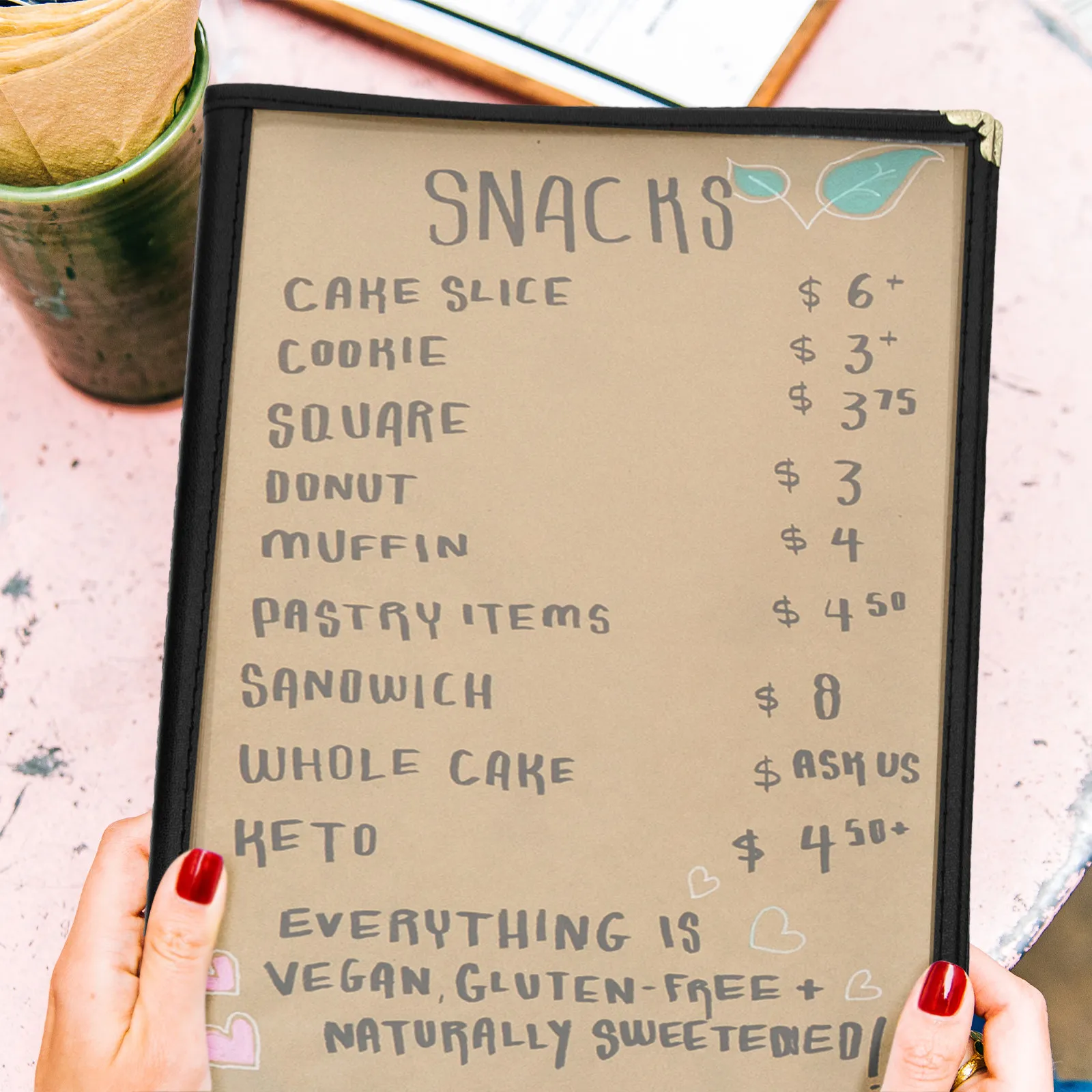 Premium Transparent PVC Menu Cover Fold Style Water Stain Resistant Menu Holder Price List Paper Insert for Cafe Bar Restaurant
Premium Transparent PVC Menu Cover Fold Style Water Stain Resistant Menu Holder Price List Paper Insert for Cafe Bar Restaurant