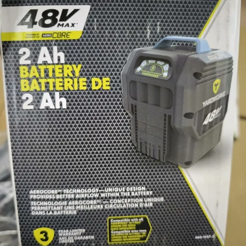 100%Original 2Ah 6Ah for YARDWORKS 48V 060-1987-2 060-1989-8 Electric Saw Air Blower Lawn Mower Garden Power Tool Battery
100%Original 2Ah 6Ah for YARDWORKS 48V 060-1987-2 060-1989-8 Electric Saw Air Blower Lawn Mower Garden Power Tool Battery