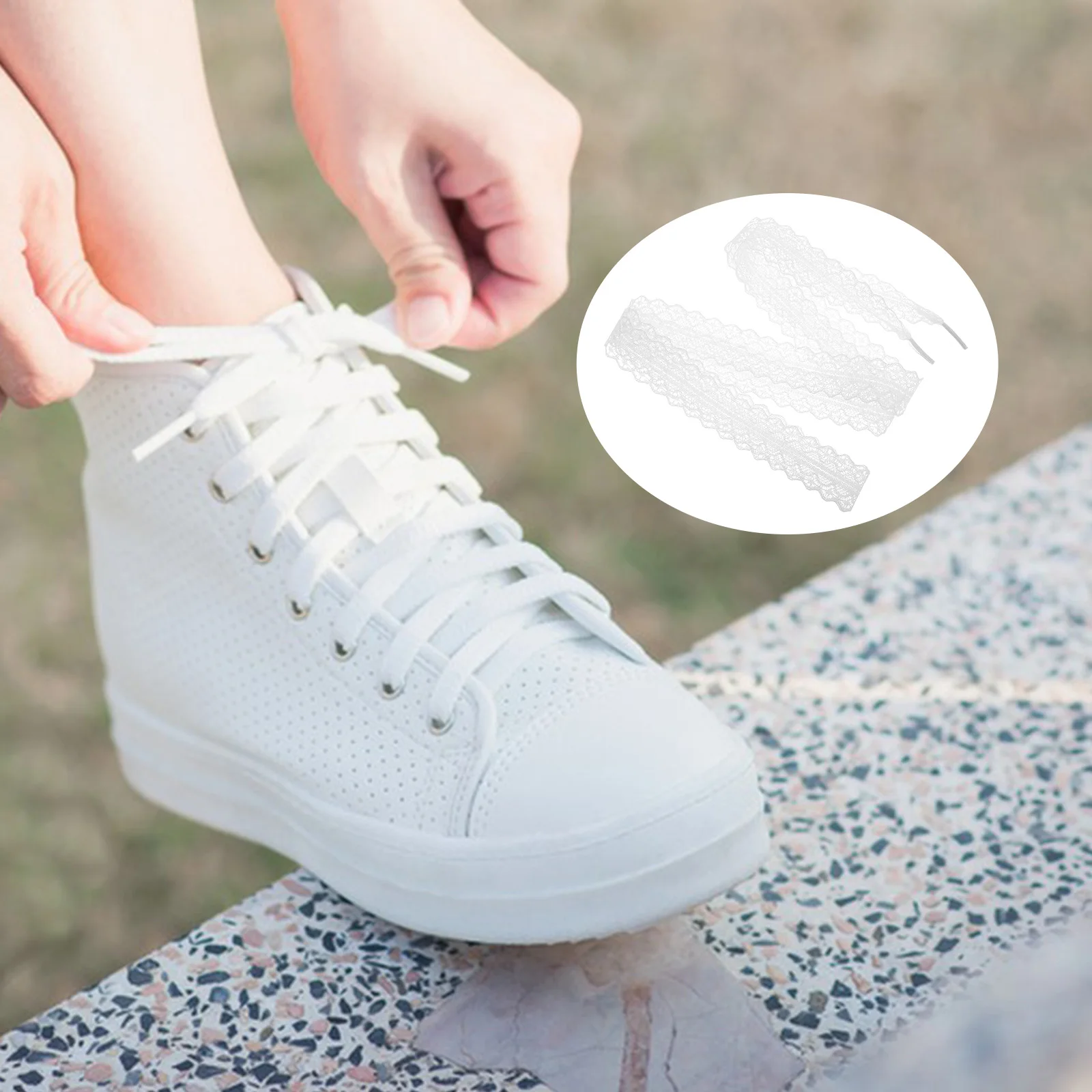 2pcs Lace Shoelaces Elastic High Heels Straps White Anti-loose Sewing Ribbons Craft Accessories Women Girl Shoe Decoration Wide
2pcs Lace Shoelaces Elastic High Heels Straps White Anti-loose Sewing Ribbons Craft Accessories Women Girl Shoe Decoration Wide