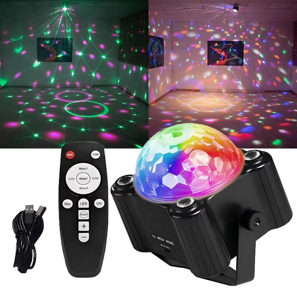 RGB Disco Ball Party Lights с голосовым управлением 360° ° Вращающийся сценический эффект освещения, праздничные украшения, огни
RGB Disco Ball Party Lights с голосовым управлением 360° ° Вращающийся сценический эффект освещения, праздничные украшения, огни