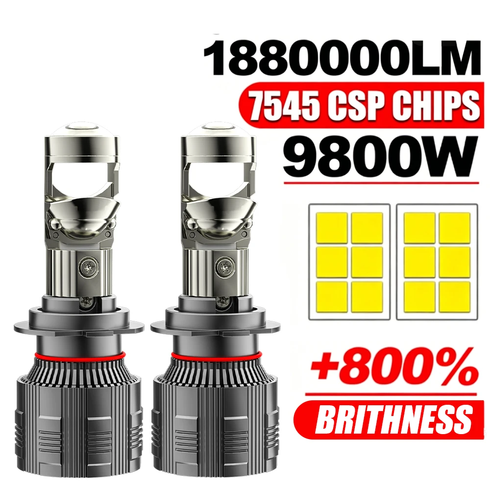 9800W 1880000LM H7 H4 Canbus Car Headlight Mini Lens H8 H9 H11 9005 9006 LED Projector Bulb 6000K Auto Motorcycle Headlamp
9800W 1880000LM H7 H4 Canbus Car Headlight Mini Lens H8 H9 H11 9005 9006 LED Projector Bulb 6000K Auto Motorcycle Headlamp