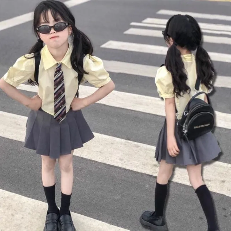 2025 Cotton Girls Summer JK Clothing Set Student Kids JK Uniform College Style Pleated Skirt Tie Set Children's Jk ClothingLH720
2025 Cotton Girls Summer JK Clothing Set Student Kids JK Uniform College Style Pleated Skirt Tie Set Children's Jk ClothingLH720