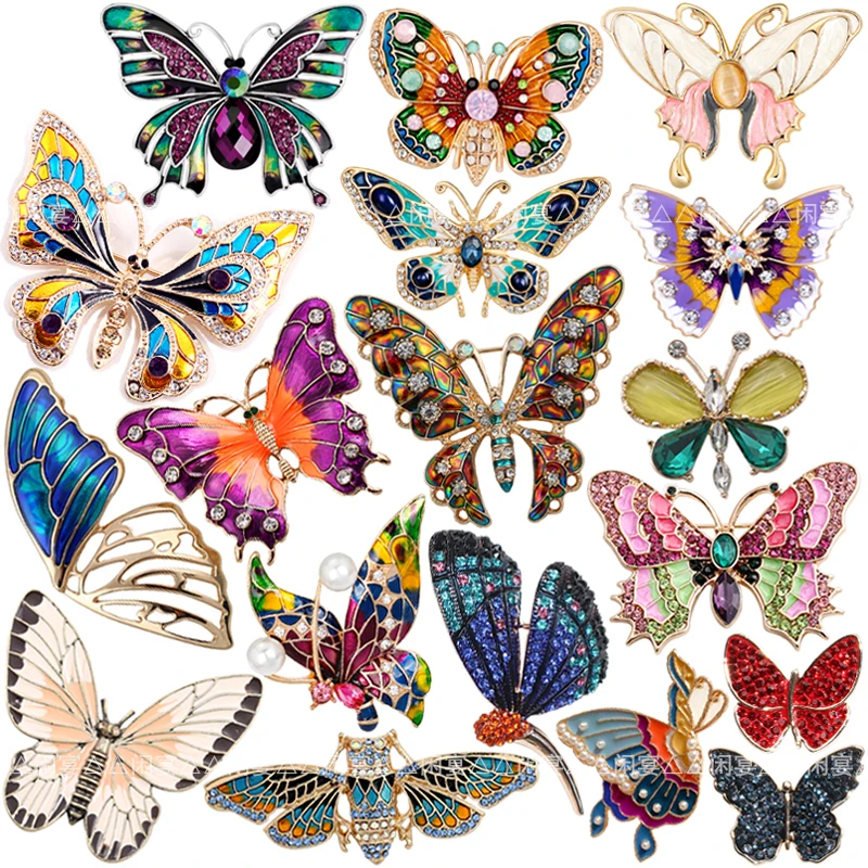 Fashion Women Girls Creative Butterfly Rhinestone Brooches Pins Luxury Insect Crystal Jewelry Brooch Lady Wedding Party Corsage
Fashion Women Girls Creative Butterfly Rhinestone Brooches Pins Luxury Insect Crystal Jewelry Brooch Lady Wedding Party Corsage