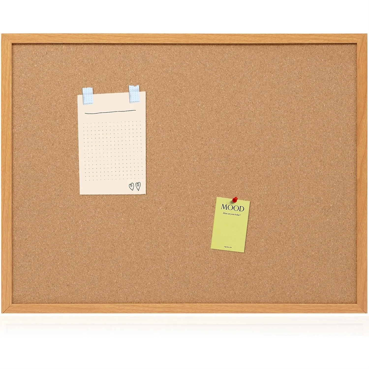 Cork Bulletin Board 24x36, Wood Framed Notice Board for Wall, Large Message Board with 15 Push Pins for Office, Home, School
Cork Bulletin Board 24x36, Wood Framed Notice Board for Wall, Large Message Board with 15 Push Pins for Office, Home, School