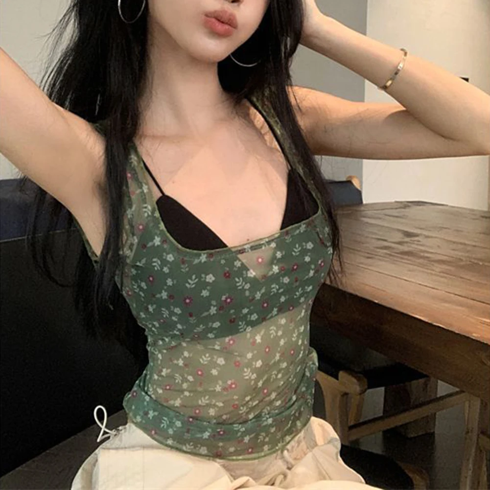Perspective Mesh Tank Summer Mesh Top Daily Casual Wear Regular Length Top Sleeveless Casual Shirt Vacation Fashion Top
Perspective Mesh Tank Summer Mesh Top Daily Casual Wear Regular Length Top Sleeveless Casual Shirt Vacation Fashion Top