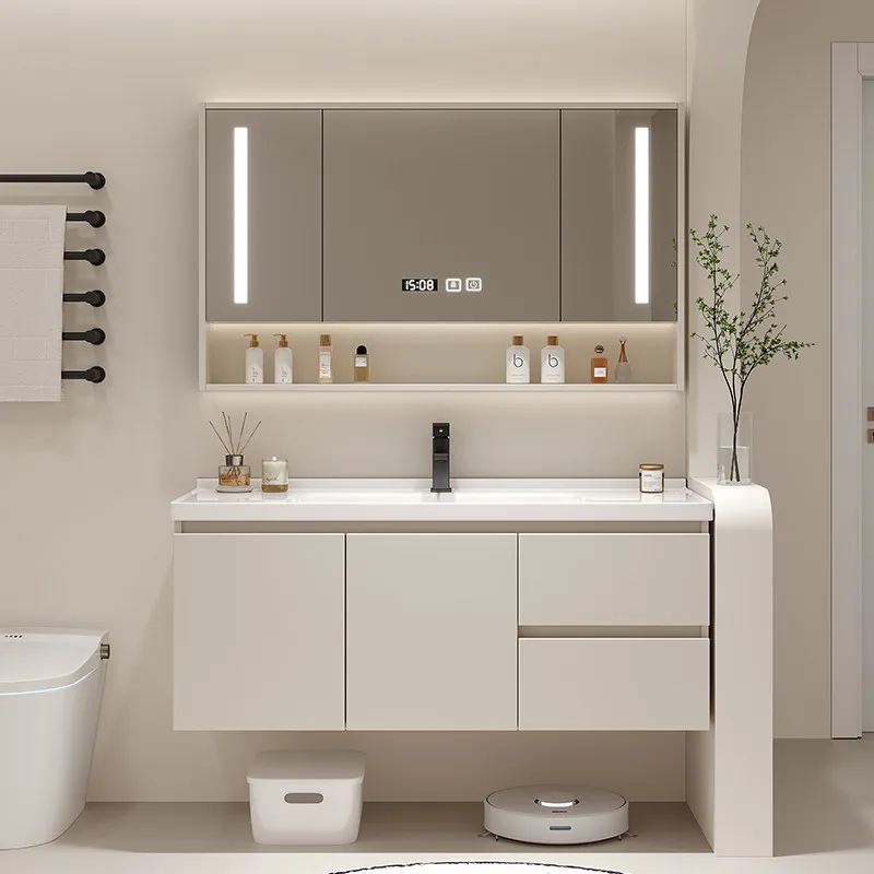 Modern White Bathroom Cabinet Light Small Wooden Luxury Drawers Bathroom Cabinet Storage Mirror Wall Badezimmerschrank
Modern White Bathroom Cabinet Light Small Wooden Luxury Drawers Bathroom Cabinet Storage Mirror Wall Badezimmerschrank