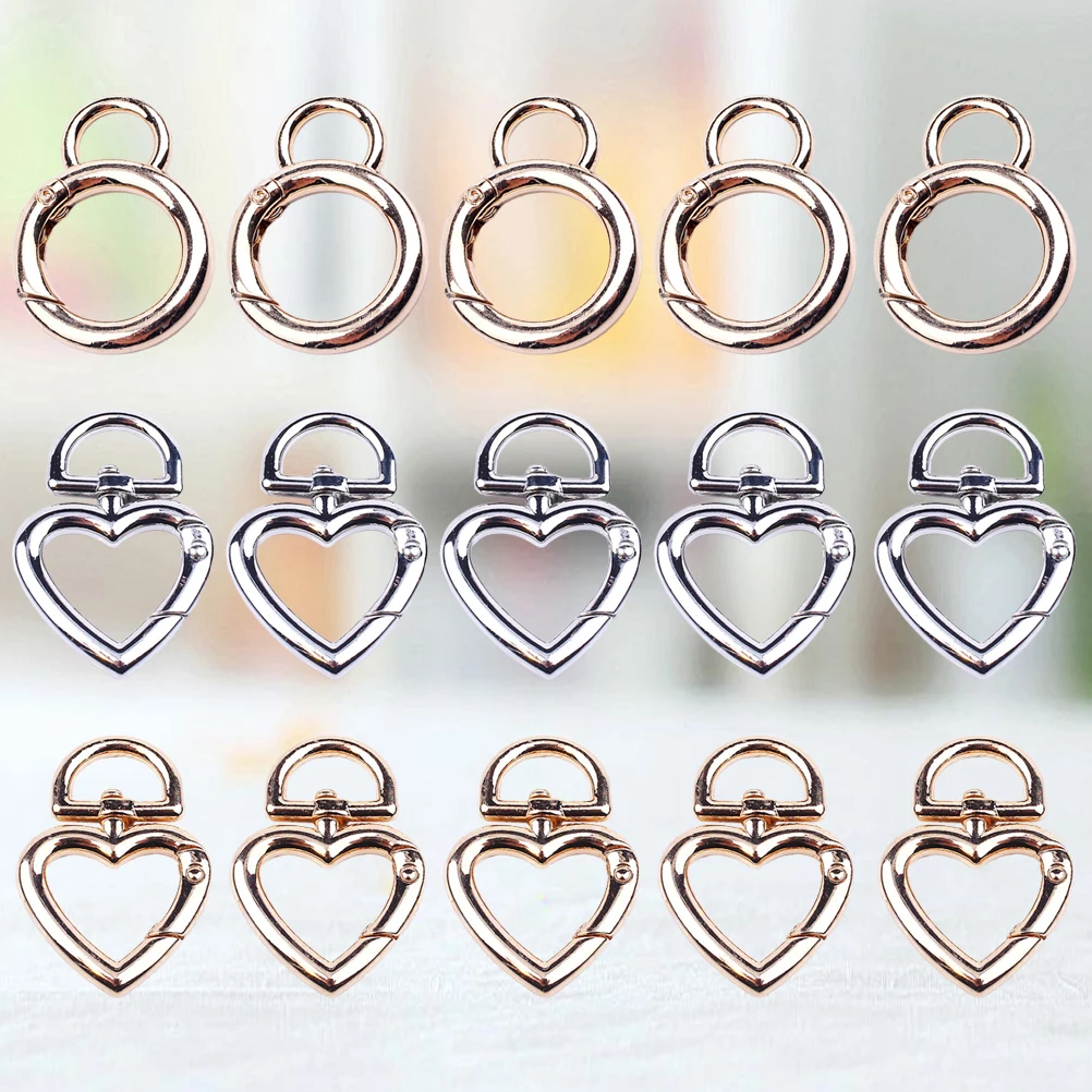 15Pcs Zinc Alloy Diy Keychain Accessories Heart Shaped Buckle Keyring For Bag Car Keys And Special Occasions Gift Silver Golden
15Pcs Zinc Alloy Diy Keychain Accessories Heart Shaped Buckle Keyring For Bag Car Keys And Special Occasions Gift Silver Golden