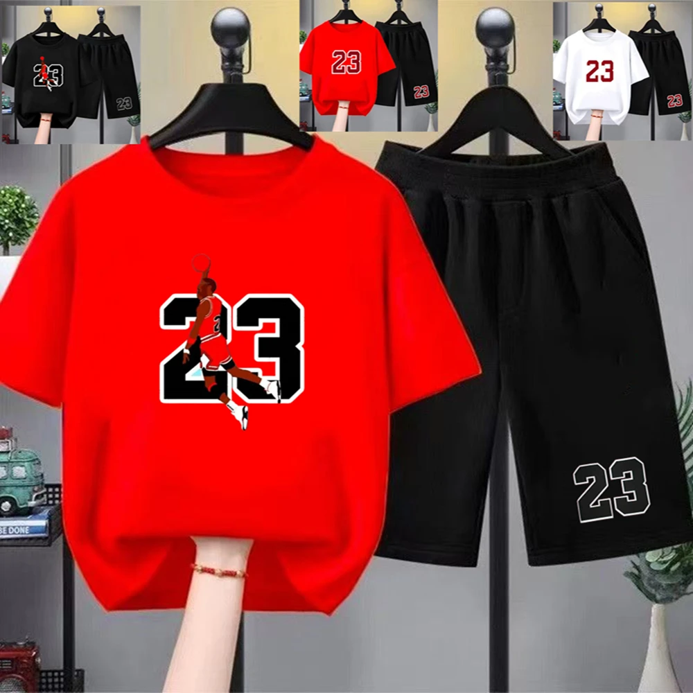 Kids Basketball sports style Black Tshirt+Shorts Set Summer Boys Girls Short Sleeve Children Set Fashion Print Sports T-shirt
Kids Basketball sports style Black Tshirt+Shorts Set Summer Boys Girls Short Sleeve Children Set Fashion Print Sports T-shirt
