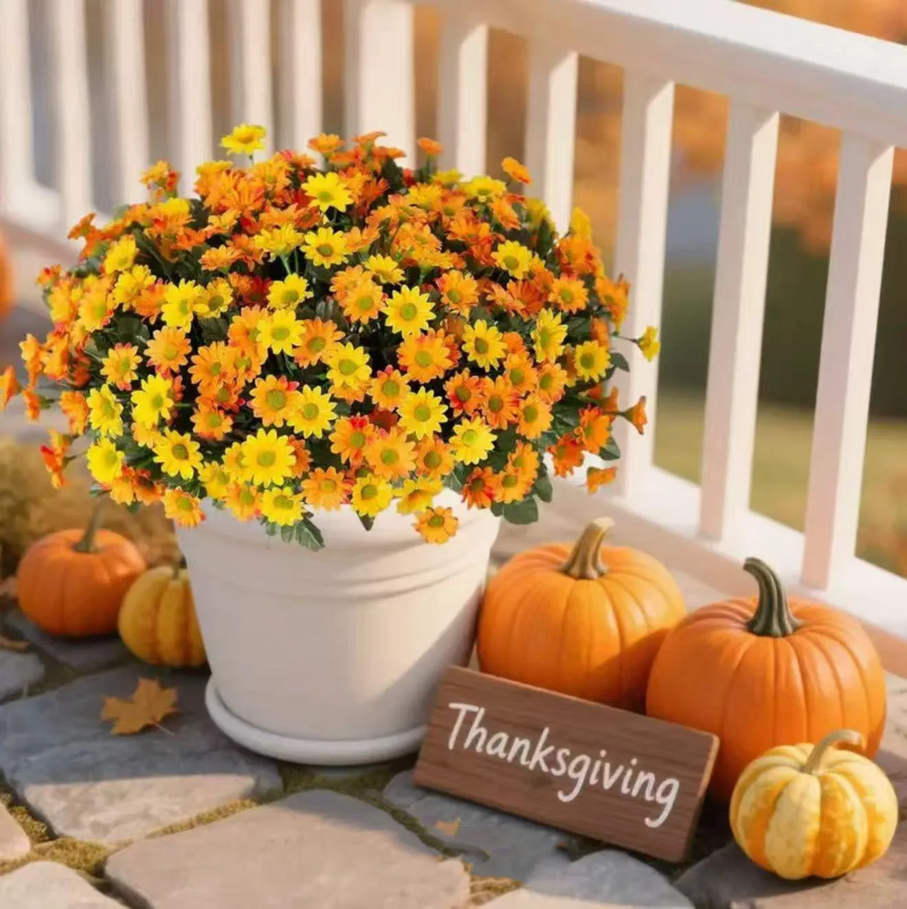 YeeNanee 8pcs Artificial Sunset Mums Flowers for Outdoor UV Resistant Vibrant Silk Daisy Garden Pots Planters Autumn Home Decor
YeeNanee 8pcs Artificial Sunset Mums Flowers for Outdoor UV Resistant Vibrant Silk Daisy Garden Pots Planters Autumn Home Decor