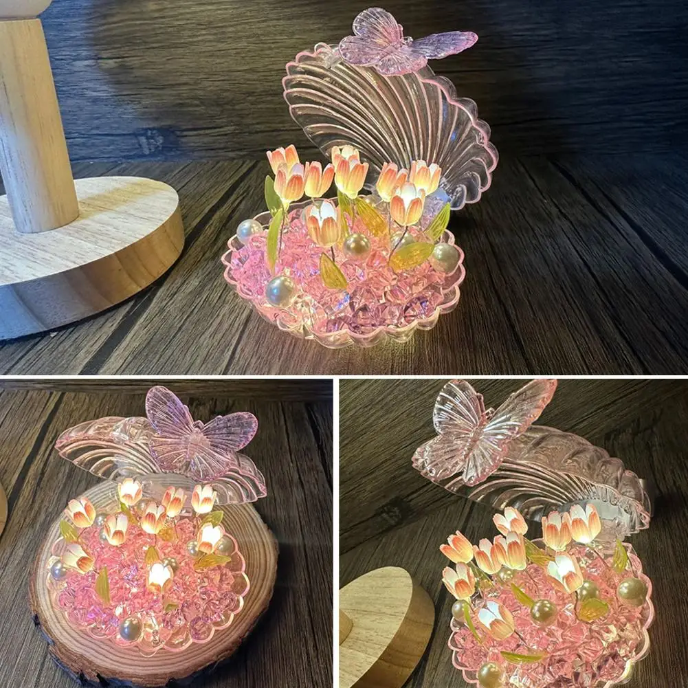 DIY Tulip Night Light Flower Sea Night Atmosphere Lamp Ornaments Decoration Decor Birthday Bedroom Shell Ceramic Gifts Desk B7G5
DIY Tulip Night Light Flower Sea Night Atmosphere Lamp Ornaments Decoration Decor Birthday Bedroom Shell Ceramic Gifts Desk B7G5