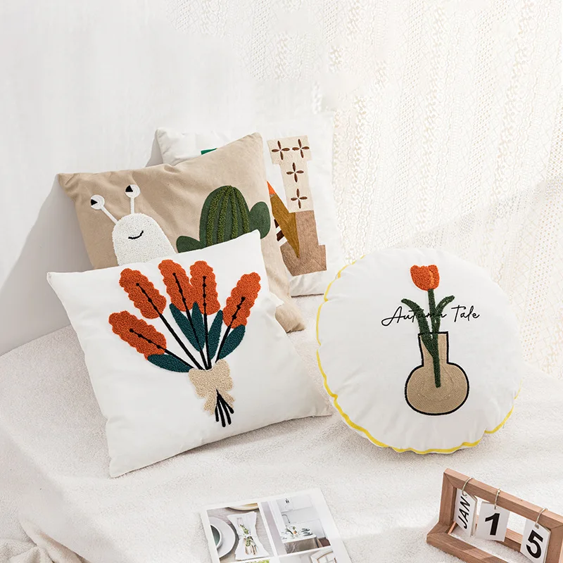 Tulip Flower Snail Embroidery Pillowcase Cushion Cover Casual Case Sofa Bedroom Decor Car Outdoor Cotton
Tulip Flower Snail Embroidery Pillowcase Cushion Cover Casual Case Sofa Bedroom Decor Car Outdoor Cotton