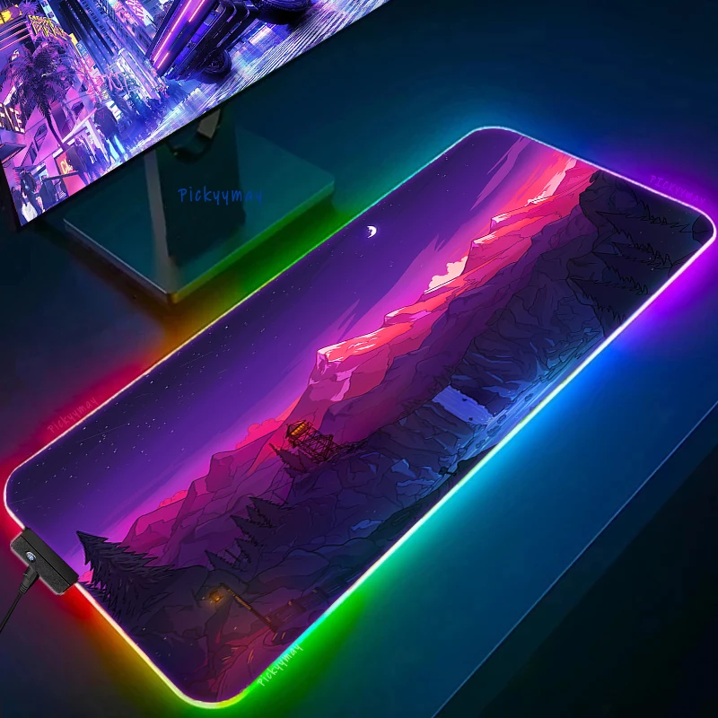 Large RGB Mouse Pad XXL Gaming Mousepad LED Mouse Mat Firewatch PC Gamer Mousepads Table Pads Keyboard Mats Deskmat With Backlit 
Large RGB Mouse Pad XXL Gaming Mousepad LED Mouse Mat Firewatch PC Gamer Mousepads Table Pads Keyboard Mats Deskmat With Backlit