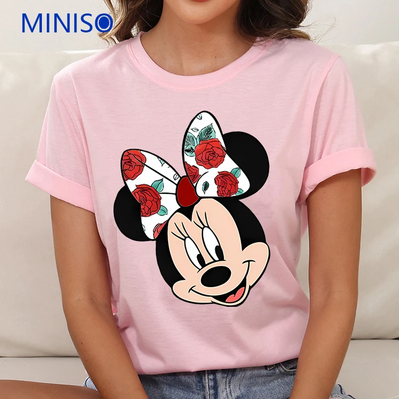 Pink Custom T Shirt Cartoon Clothes Trends Disney Mickey Minnie Tees Ladies Woman Clothing Y2k t-Shirt Short Sleeve Top Sweet
Pink Custom T Shirt Cartoon Clothes Trends Disney Mickey Minnie Tees Ladies Woman Clothing Y2k t-Shirt Short Sleeve Top Sweet