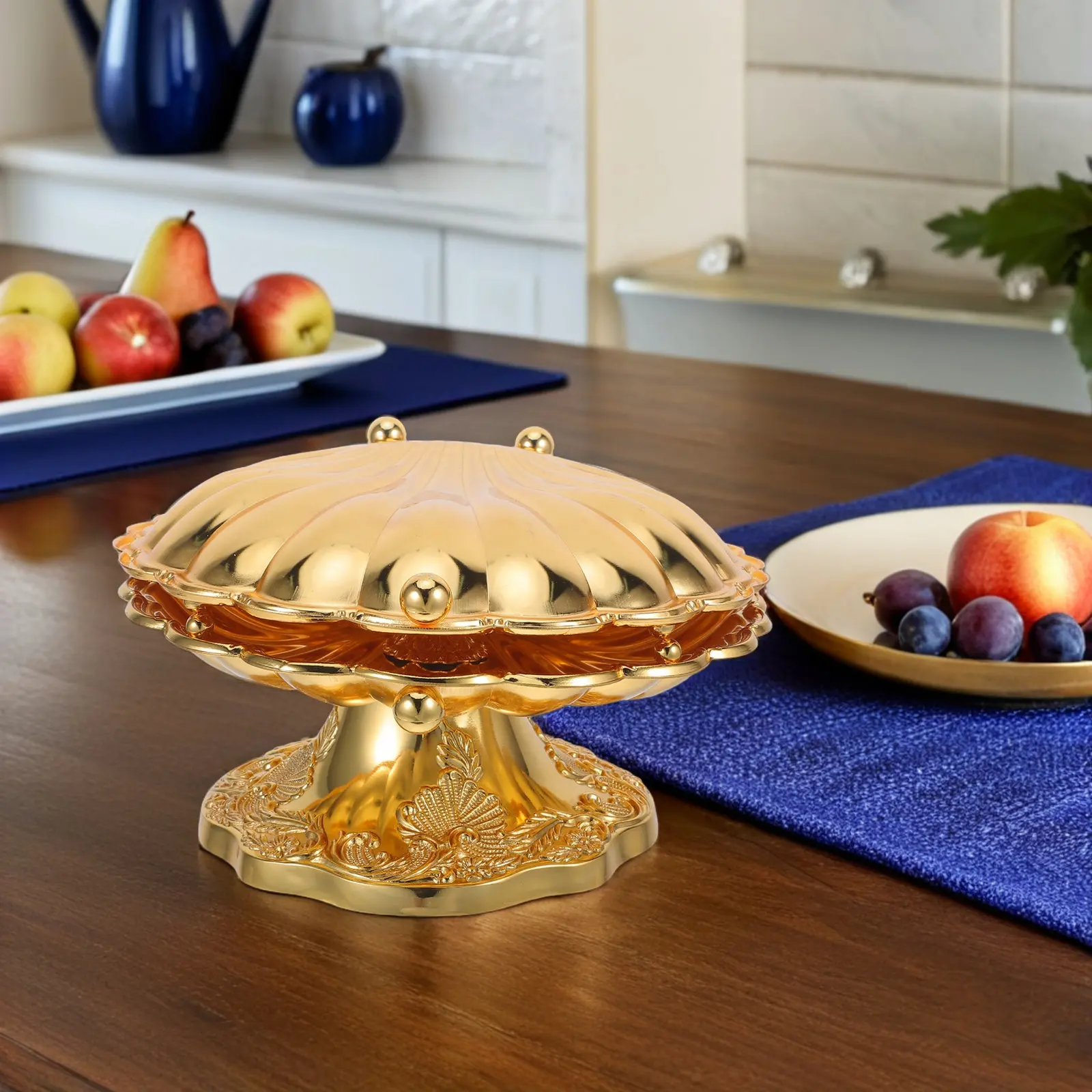 Golden Seashell Fruit Serving Tray Shell Shaped Metal Snack Plate Tabletop Centerpiece Fruit Bowl Nuts Desserts Appetizers
Golden Seashell Fruit Serving Tray Shell Shaped Metal Snack Plate Tabletop Centerpiece Fruit Bowl Nuts Desserts Appetizers