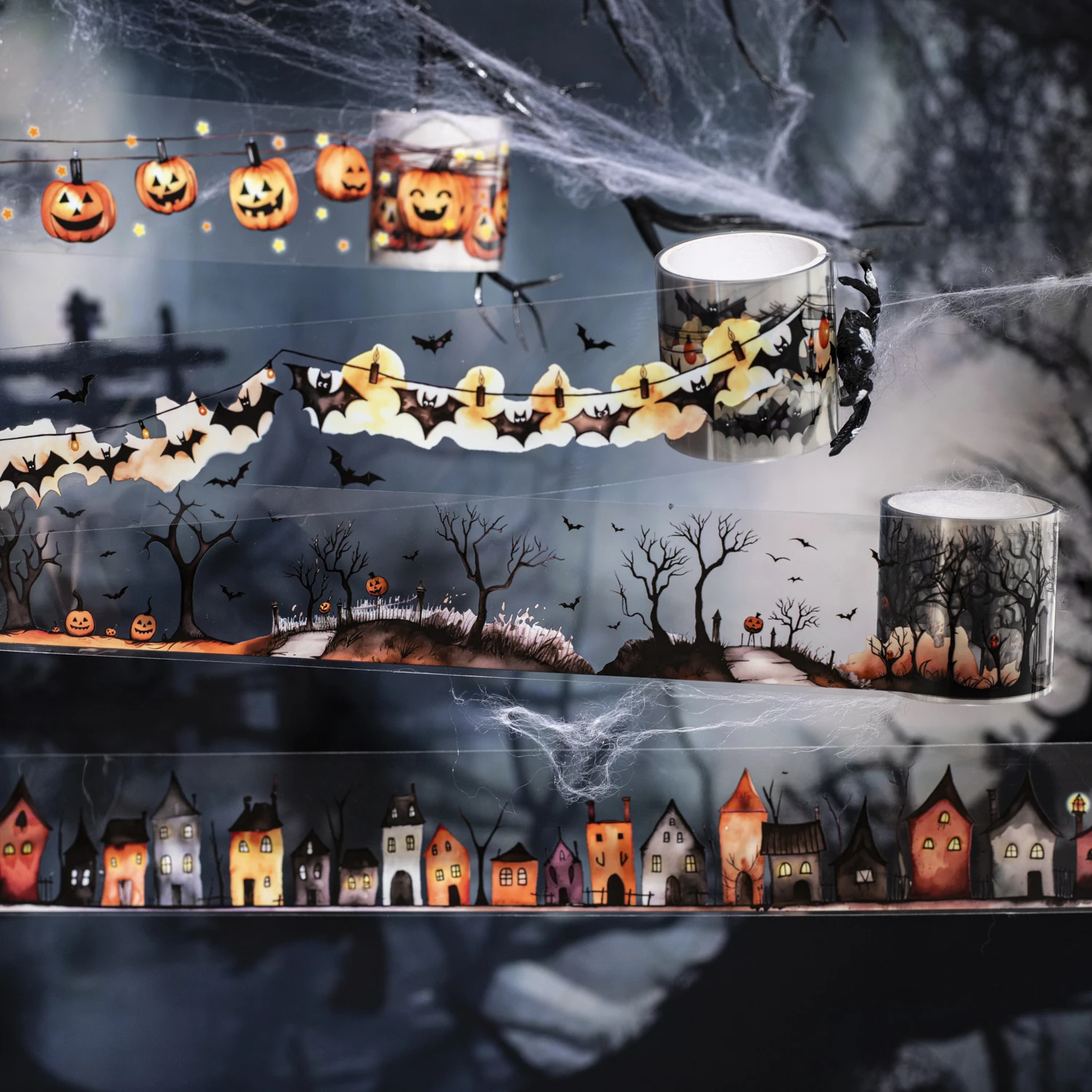 40mm*200cm Happy Party Series Vintage Dark Gothic Halloween Landscape PET Tape Creative DIY Journal Material Collage Stationery
40mm*200cm Happy Party Series Vintage Dark Gothic Halloween Landscape PET Tape Creative DIY Journal Material Collage Stationery