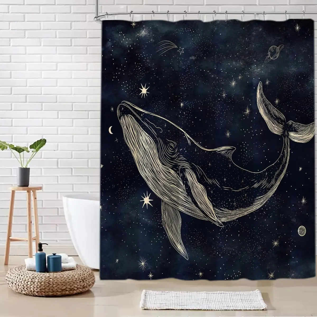 Galaxy Whale Shower Curtain Starry Night Ocean Bathroom Decor Celestial Deep Sea Space Marine Waterproof Polyester Home Accessor
Galaxy Whale Shower Curtain Starry Night Ocean Bathroom Decor Celestial Deep Sea Space Marine Waterproof Polyester Home Accessor