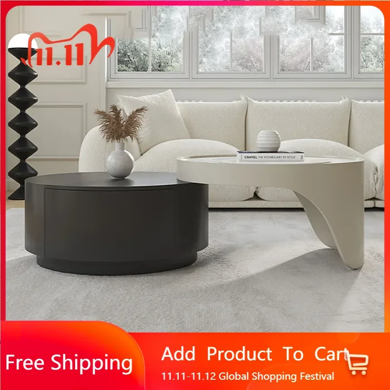 Simple Design Coffee Tables Black Round Small Floor Center Coffee Tables Modern Apartamento Unique Couchtisch Salon Furniture
Simple Design Coffee Tables Black Round Small Floor Center Coffee Tables Modern Apartamento Unique Couchtisch Salon Furniture