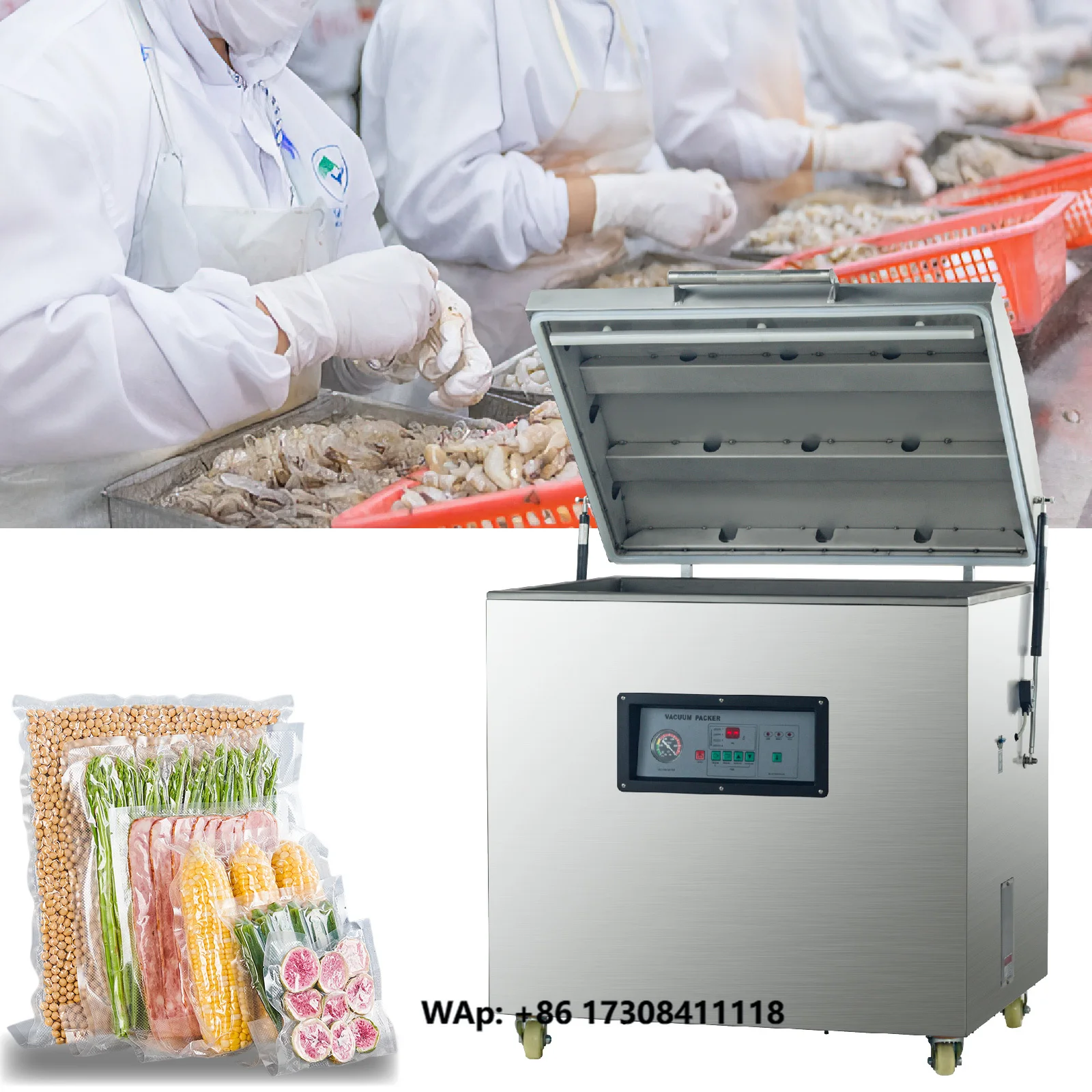 CE Certified Food Grade Stainless Maintenance Friendly Industrial Vacuum Sealer Commercial Single Chamber Vacuum Packing Machine
CE Certified Food Grade Stainless Maintenance Friendly Industrial Vacuum Sealer Commercial Single Chamber Vacuum Packing Machine